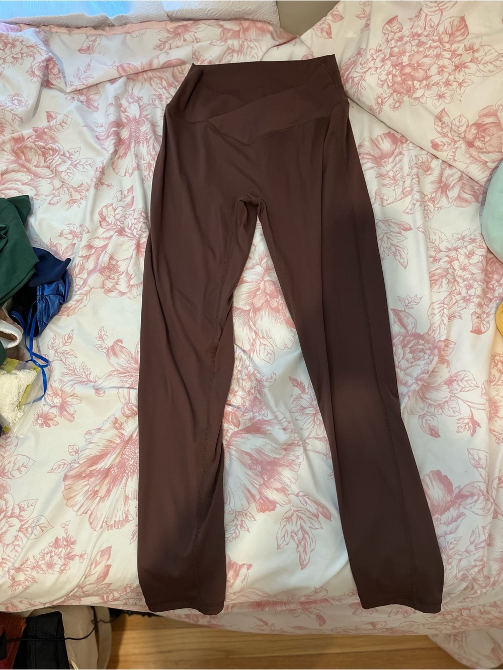 High-Waist Brown Womens Stretch Yoga Pants